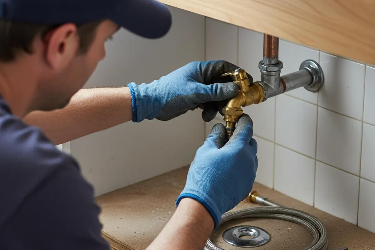 Shutoff valve and fitting work during Well Pump Repair in Beverly Hills